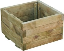 Fioriera Lasa IN Legno Impregnate Cm.40x40xH26 Fioriere Arredo Giardino