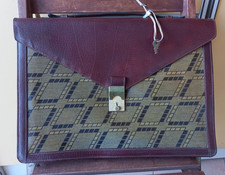 Valigetta Fiat con chiave riservata dirigente anni '70/80 pelle e stoffa vintage