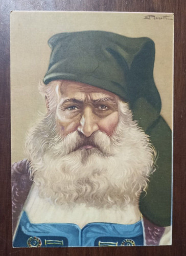 Cartolina costumi sardi - costumi,