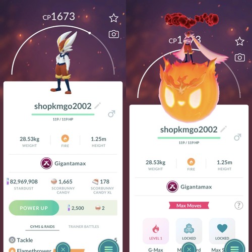 Pokémon non lucido gigantamax - non,