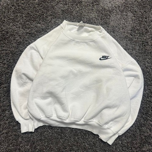Felpa girocollo bianca nike - girocollo,