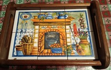 Vassoio legno + ceramica