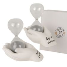 1 PZ Clessidra in vetro da 12 cm su mano BOMBONIERA 1F8C