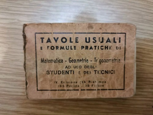 Tavole usuali formule - e,