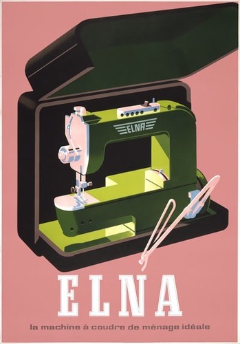 Poster vintage elna - vintage,
