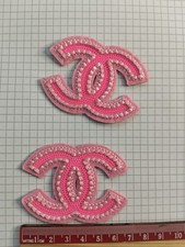 2 Patch CHANEL Rosa Ricamata E