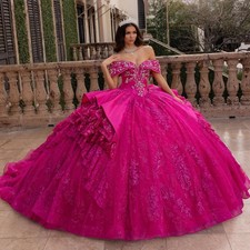 Abito da ballo rosa rosso