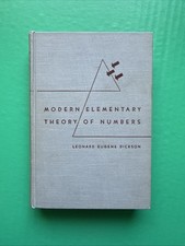Modern Elementary Theory of Numbers (1950) By Leonard Eugene Dickson RARE VG