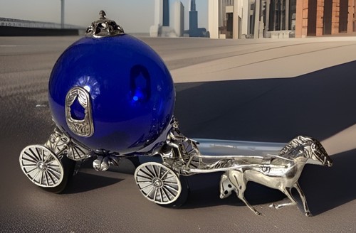Sterling silver horse drawn - sterling,