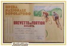 BREVETTO DI FORTIOR CICLISTA