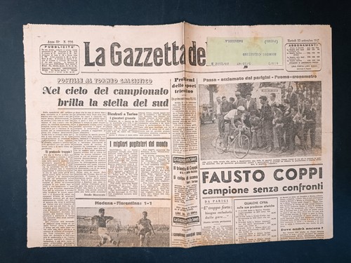 Foglio gazzetta dello - gazzetta, sport