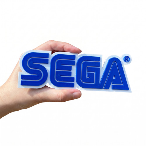 Logo sega blu bianco - bianco, grande