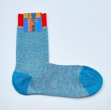 Calze Uomo Gallo Corte Lino e Cotone Filo di Scozia Turchese - Minio Tg. 40 45