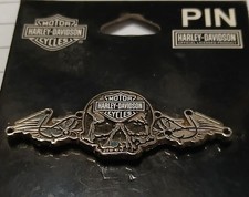 Harley Davidson teschio alato spilla 2 per 1 pollice nuova P746305