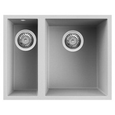 Lavello Elleci Incasso Sottotop Quadra 2 Vasche  56x44 Aluminium LMQ15079BSONA
