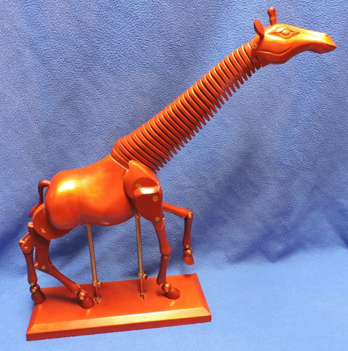 Articulated wooden giraffe - articulated,