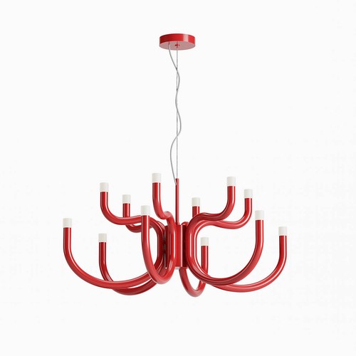 Luxor lampadario rosso luci - lampadario,