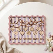 Insegna Legno Cuore Albero