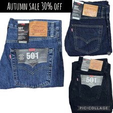 Jeans uomo denim Levis® 501 vestibilità originale fondo gamba dritta jeans nero