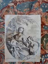 Carlo Maratta Sposalizio mistico Santa Caterina acquaforte XVII sec.  Madonna