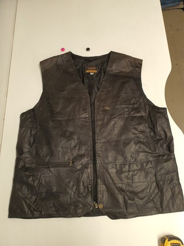 Gilet vintage pelle - gilet, in