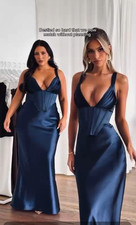 Vestito DA CERIMONIA donna elegante lungo abito estivo abiti vestiti seta