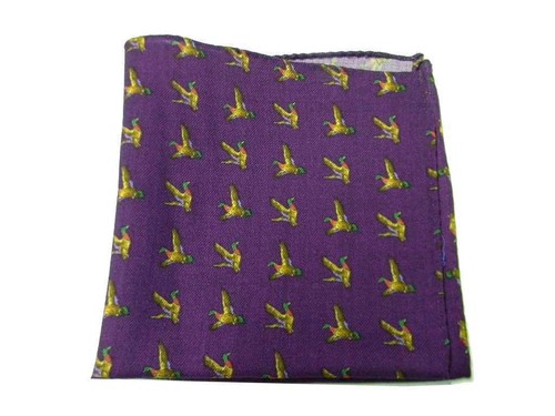 Pochette lana uomo viola