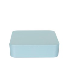 Scatola portagioie rettangolare azzurra con specchio azzurro Mobili da interno