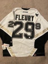 Maglia Marc Andre Fleury autografata Pittsburgh Penguins firmata con etichette certificato di autenticità