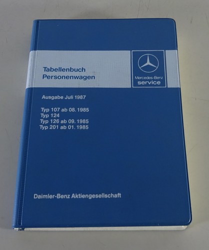 Libro tabella mercedes benz - mercedes,