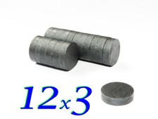 200pezzi 12x3mm Y30 MAGNETI FERRITE MAGNETE CALAMITE FIMO CERAMICA FRIGO