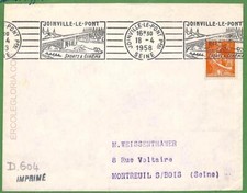 af3738 - FRANCIA - STORIA POSTALE - Copertina - Canoe da remi - 1958