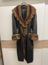 Ledermantel mit Nerzbesatz