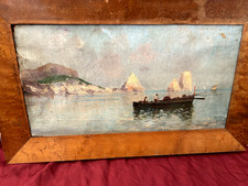 VEDUTA DI CAPRI MAGNIFICO DIPINTO AD OLIO SU TELA DEL XIX SECOLO FIRMATO