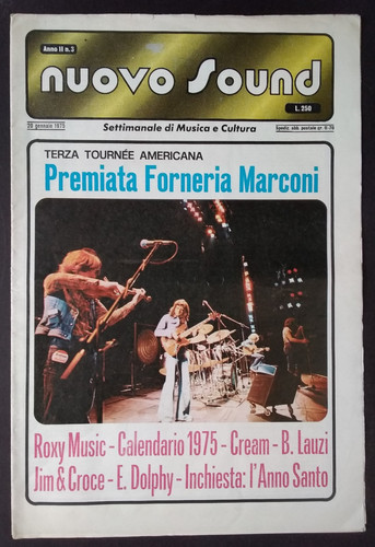 Nuovo sound 1975 pfm roxy - sound, 3/1975