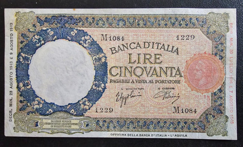 Regno italia banconota 50 - regno,
