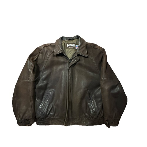 Bomber giacca pelle marrone