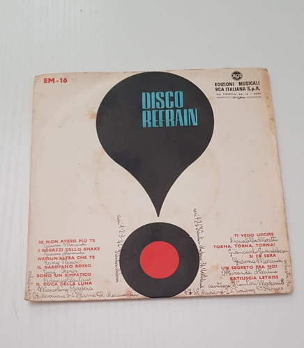 Various disco refrain - refrain, n