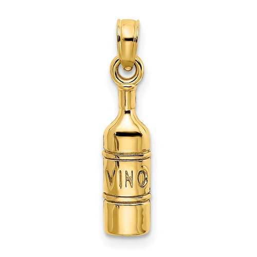 Ciondolo bottiglia vino - bottiglia, 2d