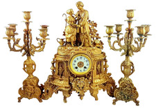 Antico orologio camino - orologio, da