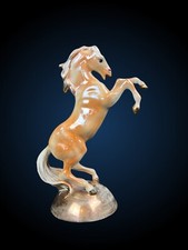 ?? CAVALLO IMPENNANTE IN CERAMICA FOGLIA ORO STATUA SCULTURA ARREDO CASA difet