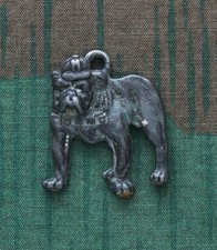 Ciondolo medaglia mascotte bulldog US Marine Corps seconda guerra mondiale o successiva USMC marcato sul retro