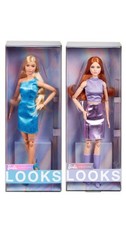 Barbie Looks-Barbie Con Capelli Rossi E Biondi Look Moderno Anni 2000 3+