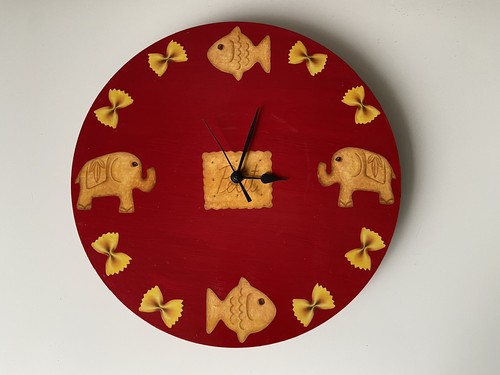 Base orologio parete rosso - orologio, da