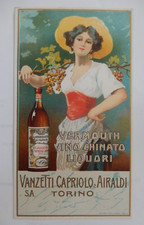 CARTONCINO PUBBLICITARIO VERMOUTH VANZETTI CAPRIOLO - TORINO -