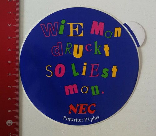 Adesivo sticker nec pinwriter - adesivo/sticker:,