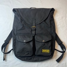 Zaino Barbour International Blackwell cotone cerato nero senza difetti usato pochissimo