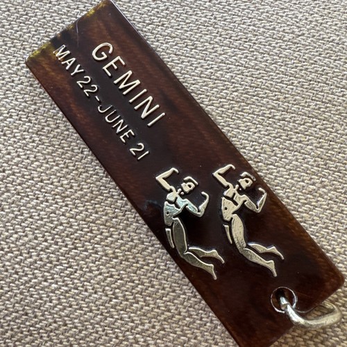 Vintage keychain zodiac - vintage, gemini