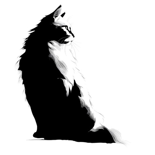 Adesivi gatto delle foreste - adesivi,