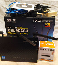 Modem Router Adsl-Fibra Asus DSL-AC68U Wireless-AC1900+Accessori, Pari al Nuovo!